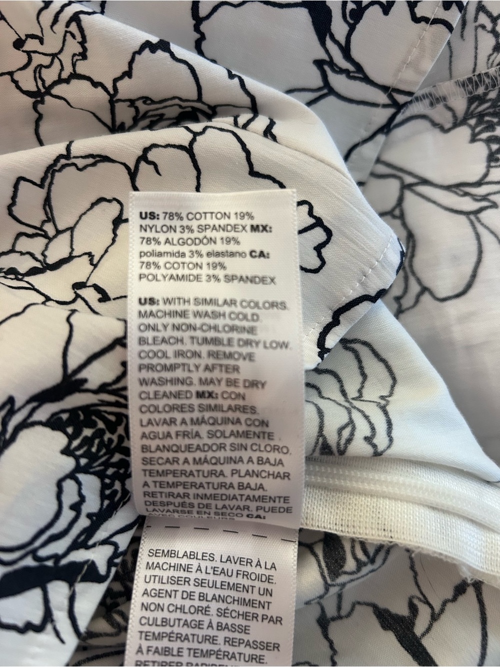 WHBM Poplin Blouse with Floral Print & Ruffle Sleeves - Picture 5 of 5